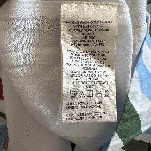 Maeve Anthro Halter Striped Cotton Midi Fit Flare Sundress Backless Sz S - Picture 6 of 6